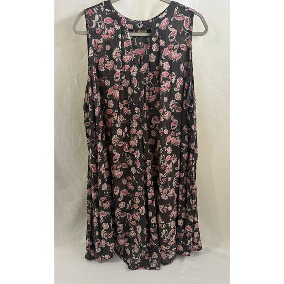 True Craft Dresses & Skirts - True Craft Viscose Flowy Keyhole Neck Sleeveless Floral Lightweight Dress 1X